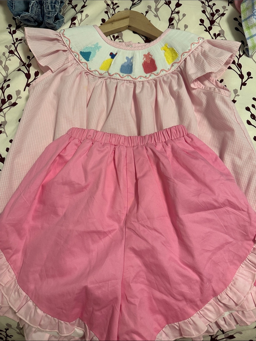 Girls Pink Smocked Princess Dresses